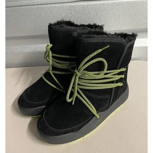 BearTrap Desha Black Snow Boots, Women's Size 6.5 NEW MSRP $100, Weatherproof